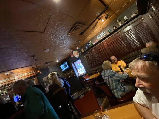 Lots of locals in the bar area.