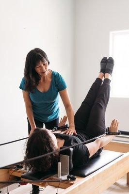 Loo Movement uses the Pilates Reformer to help with realigning the body to rehabilitate injuries