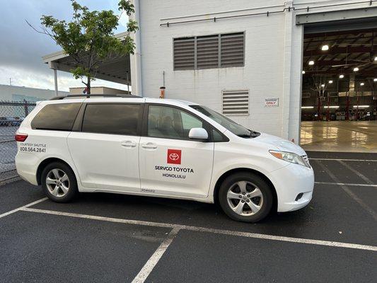 Servco Toyota Service Pukoloa Service Shuttle van