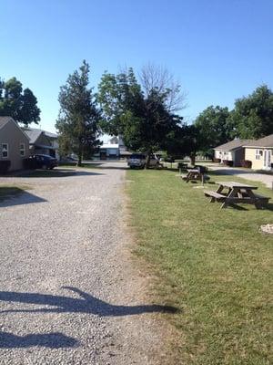 Picnic areas at each cottage