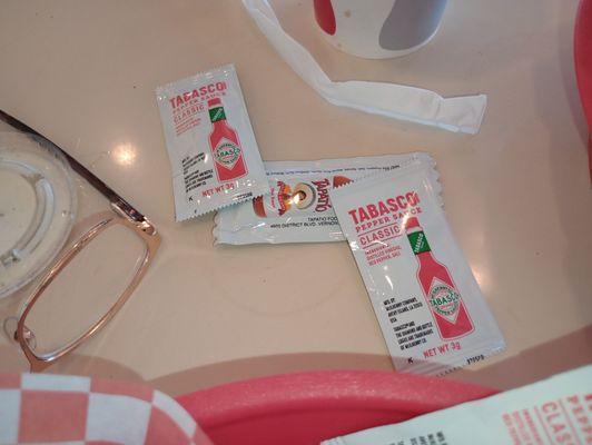 The Tabasco and Tapatio I asked for!