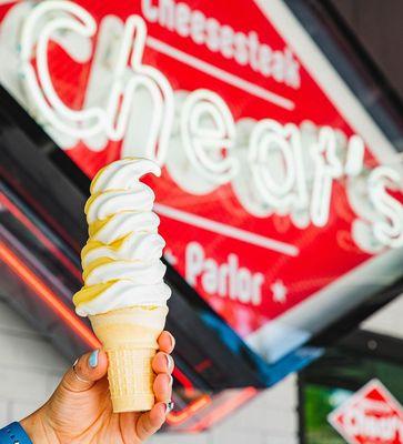 Soft serve ice cream at Cheat's!