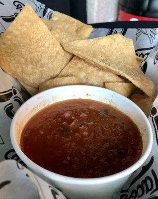 Salsa and chips