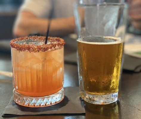 Left - Passion on the Rocks, Right - Silo Lights Amber Ale.