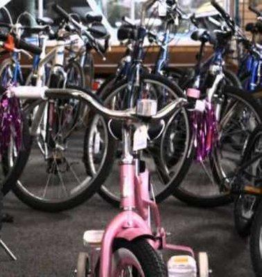 Lots of bikes to choose from, and you can't even see what's hanging from the ceiling.