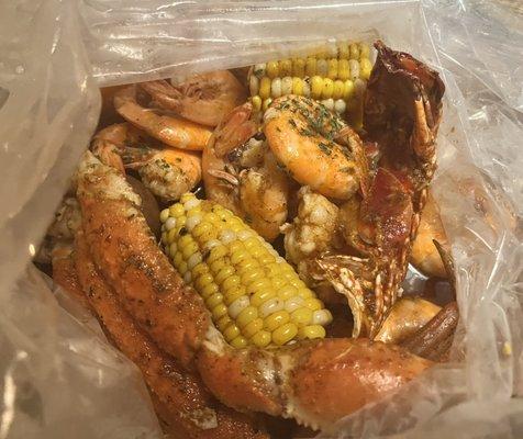 1 & 1/4 lb. Lobster and 1/2 lb. Seafood Boil Combo