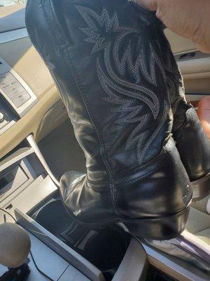 Got my cowgirl boots Re-heeled