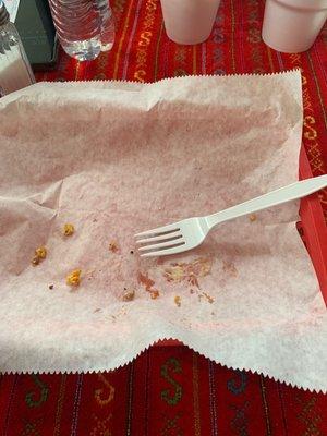 Demolished burrito