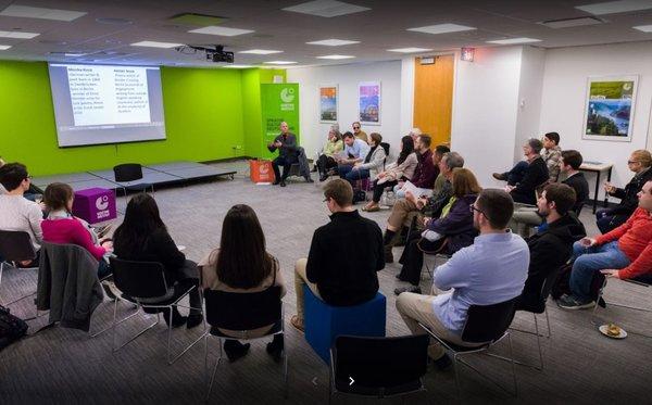 Audience is listening to a lecture.