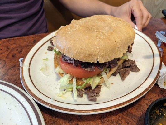 Carne asada torta.