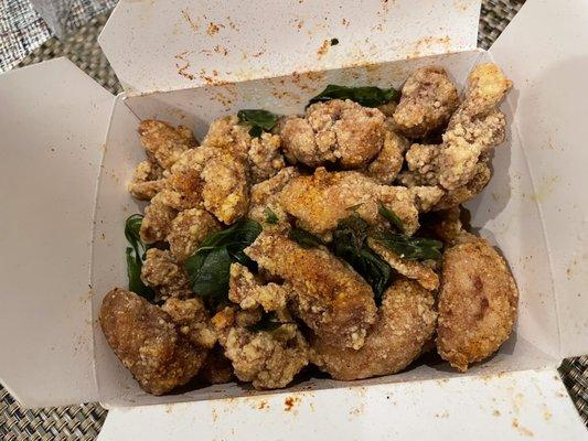 Basil Popcorn Chicken