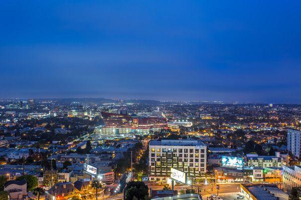 Stunning view from a unit sold at the famed Shoreham Towers in West Hollywood, unit #1109.