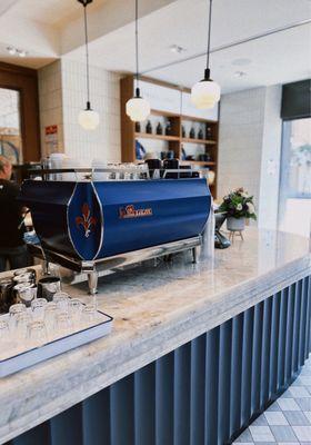 Love the colors on this espresso machine