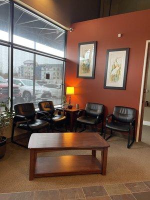 The lobby in our clinic at Atlas Spinal Care