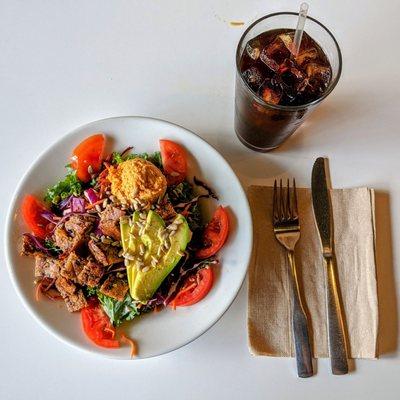 Lily's Special Salad + Spiced Cold Brew