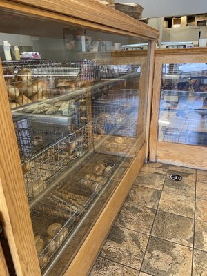 Inside bagel selection