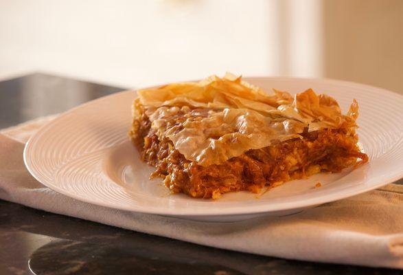 Bbq Pulled Pork Mozzarella Deep Dish Phyllo Pie