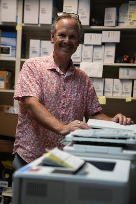 Our owner George at his office in Novato