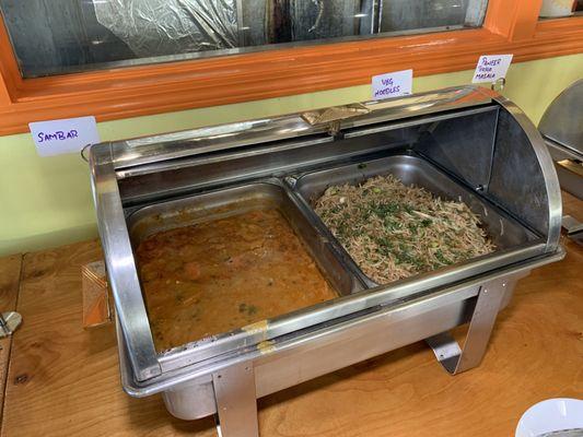 Samibar (L) and Vegan Noodles (R) at the Weekend Lunch Buffet.