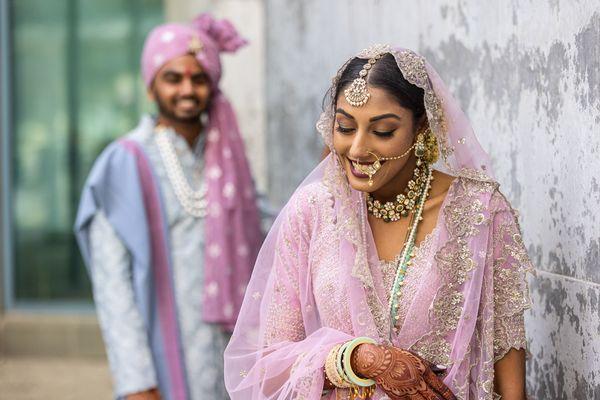 Indian bride and her jewelry