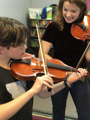 Violin Lesson at The Modern Music Academy