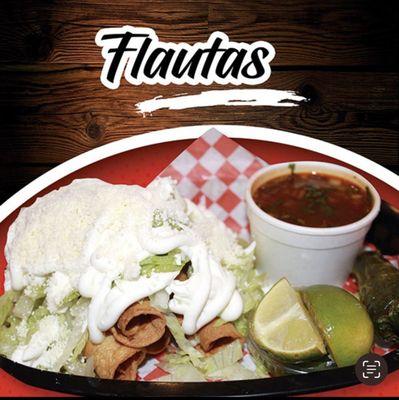 Chiken or beed flautas top sellers