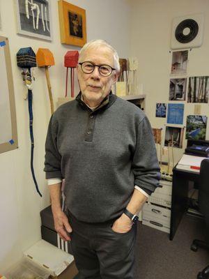 Rudy Barton in his studio