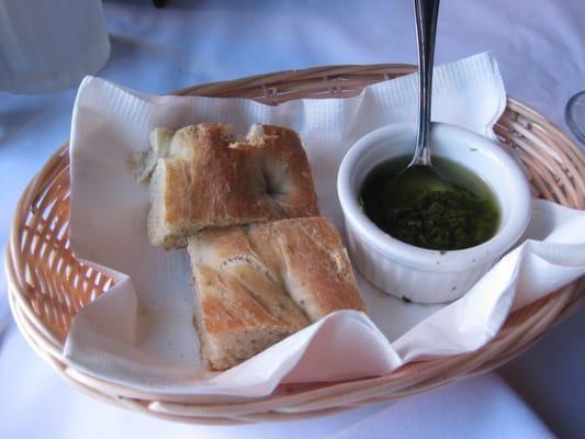 excellent dipping sauce with complimentary bread