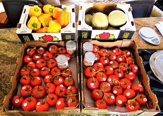 20171004 Tomatoes, Melons and Peppers from MOM