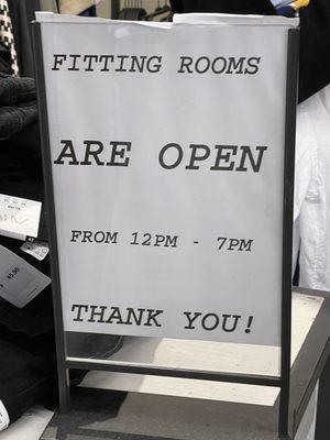 Store open until 8pm, but the dressing rooms CLOSE at 7pm.  This place is so inconvenient. 1 star ....