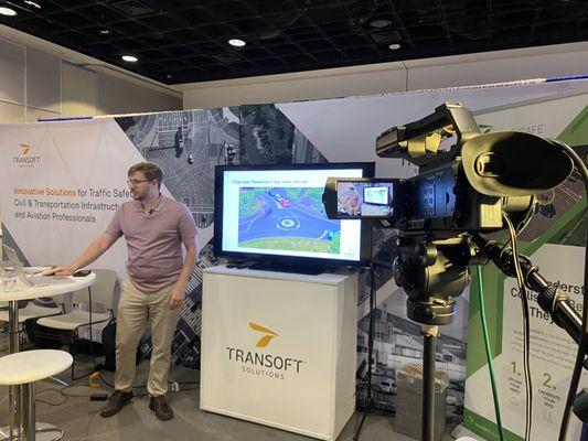 Booth stream at tech conference