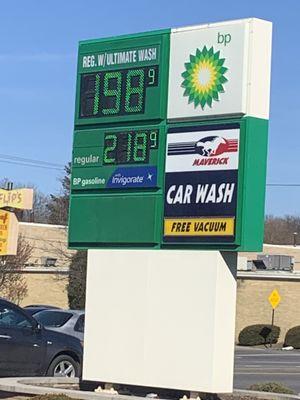 The gas prices is low!