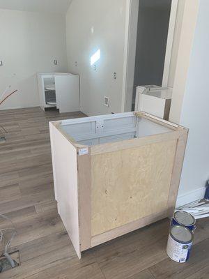 Unfinished kitchen