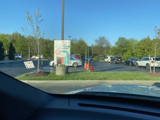 Drive thru line today. Still thru in 5 min.