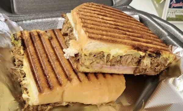 Cuban sandwich with Cuban bread from La Segunda Bakery