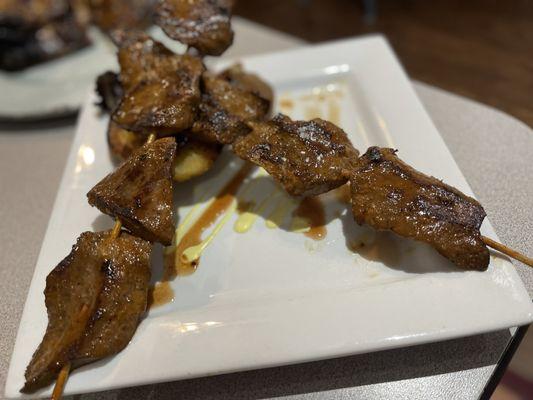 Anticuchos- veal hearts