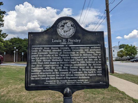 Louis H. Persley Historical Marker, Athens