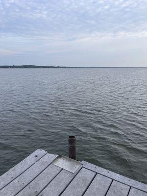 7:30 AM fishing on Lake country. on the docks of Augies.