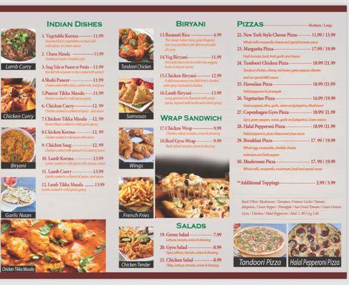 new menu