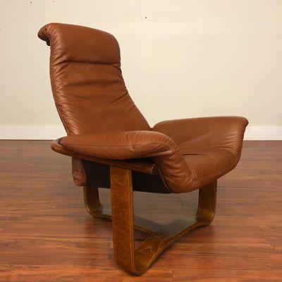 Westnofa vintage leather Manta lounge chair