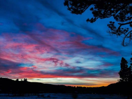 Winter Sunset at Big Bear Lake Christian Conference Center