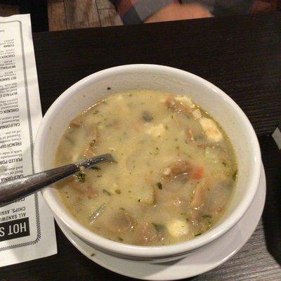 Mushroom & potato soup