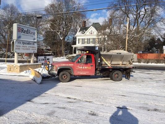 Snow plowing and salting services