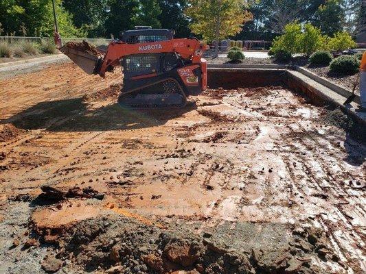 asphalt parking lot site preparation