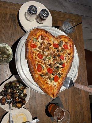 Monday night pizza special on Valentine's Day!