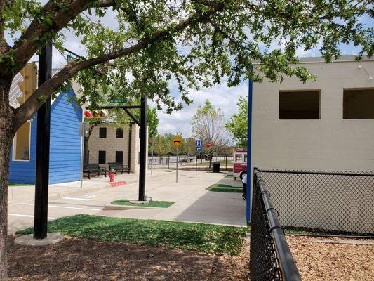 Mini streets and sidewalks of kid city