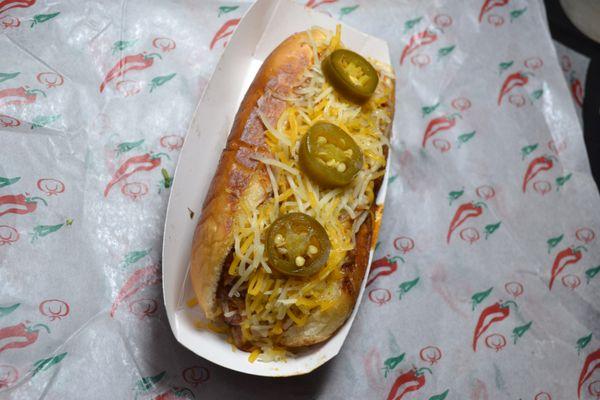 Chili cheese borderdog