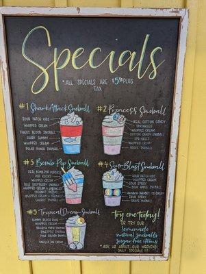 Summer specials as of July 5th 2022