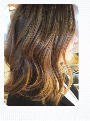 Beautiful Balayage and waves.