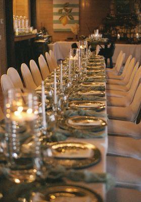 Dining room! Such a perfect set up for a dinner party/intimate wedding.